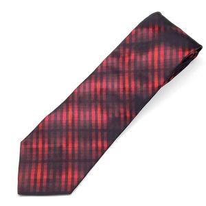 MURANO Red and Black Silk Tie NWT
